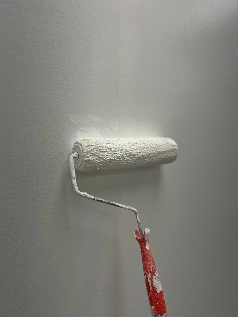 Close-up of a paint roller